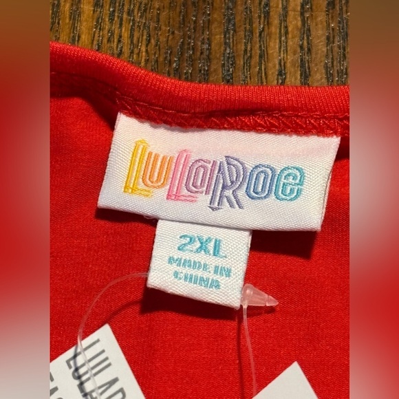 LuLaRoe Tank top Off Duty Momma Red 2XL vacation beach motherhood cruise NWT mom - Picture 7 of 15